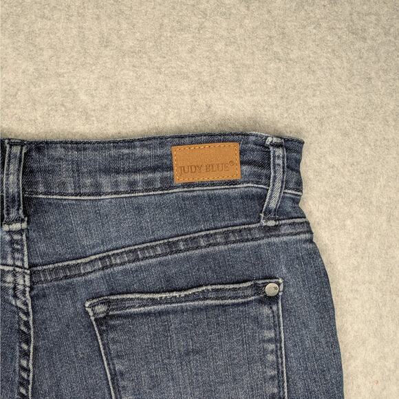 Judy Blue Womens Skinny Jeans Sz 3/26 High Rise Distressed Denim Blue - Picture 6 of 14